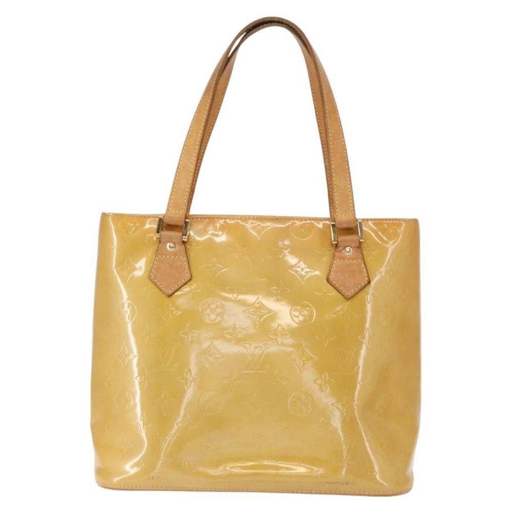Louis Vuitton Monogram Vernis Houston Handbag Beige